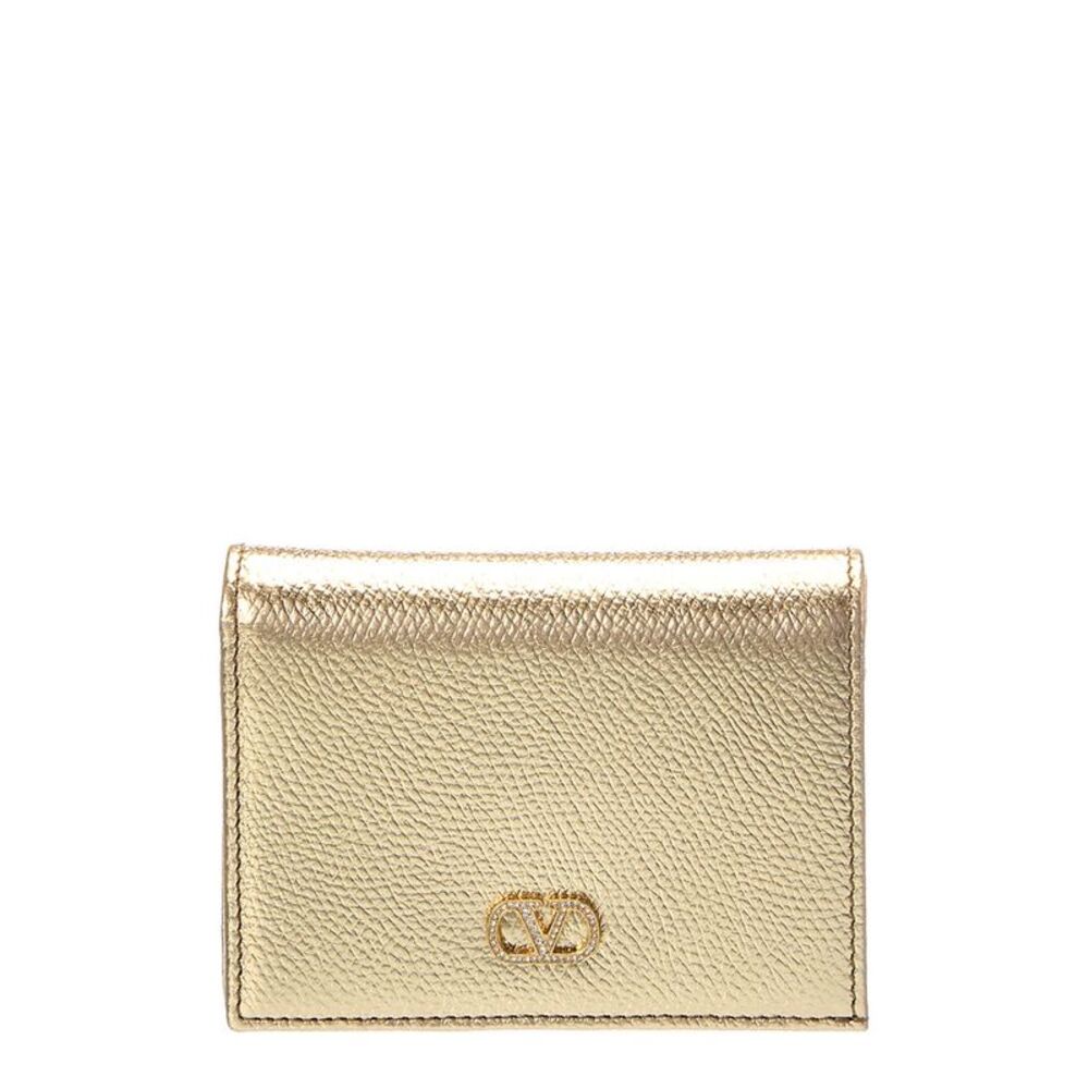 Valentino Vlogo Signature Leather Card Case